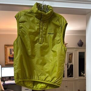 Patagonia Lime Green Sleeveless Puffer Vest